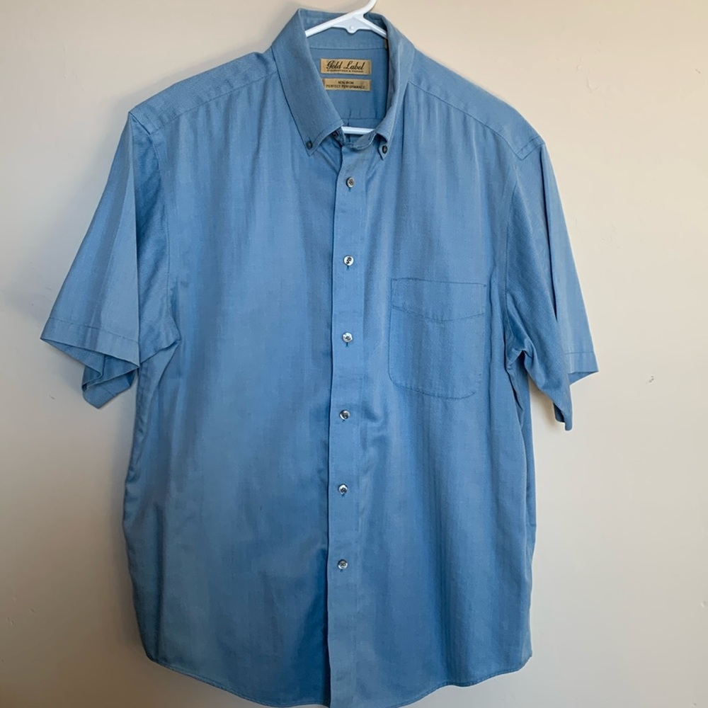 Roundtree and Yorke Gold Label Large short sleeve shirt in Blue